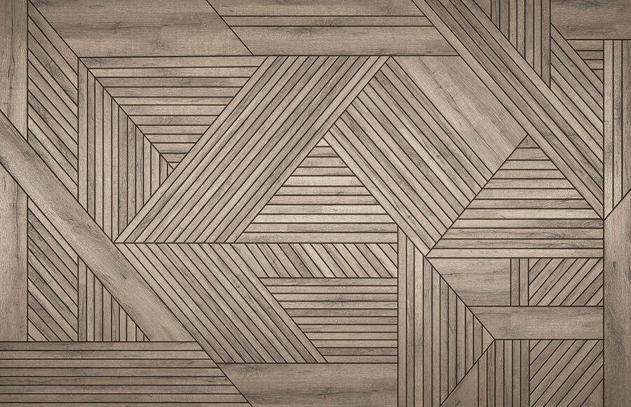 Suelo de madera con dibujo