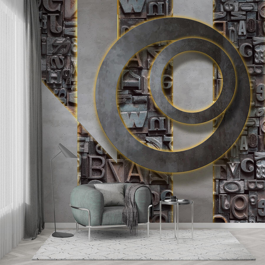 Grupo de letras en una pared