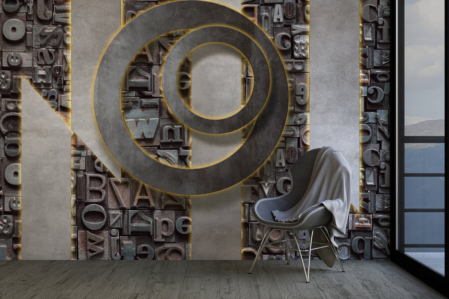 Grupo de letras en una pared