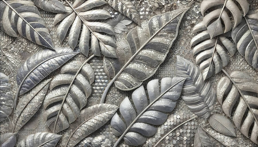 Hojas con textura en tonos apagados
