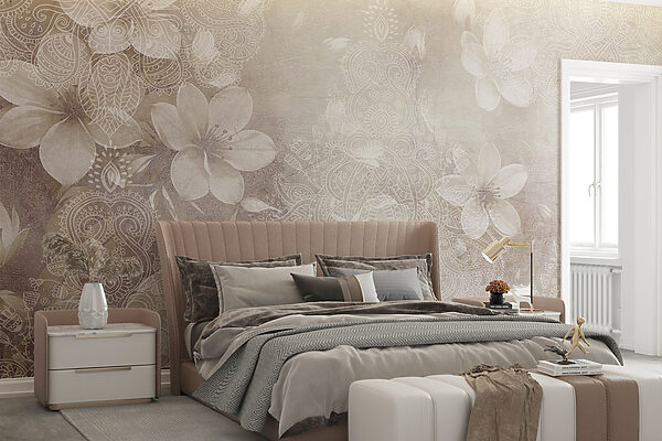 Flores blancas sobre fondo gris Flores blancas sobre fondo gris
