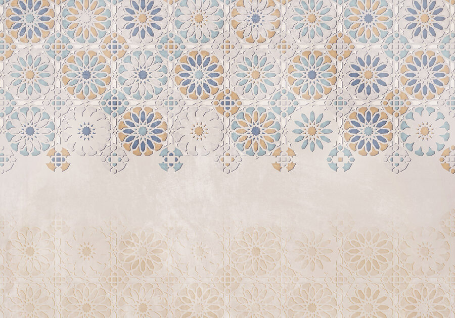 Pared con motivos florales