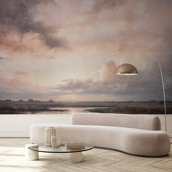 Landscape with a body of water and clouds