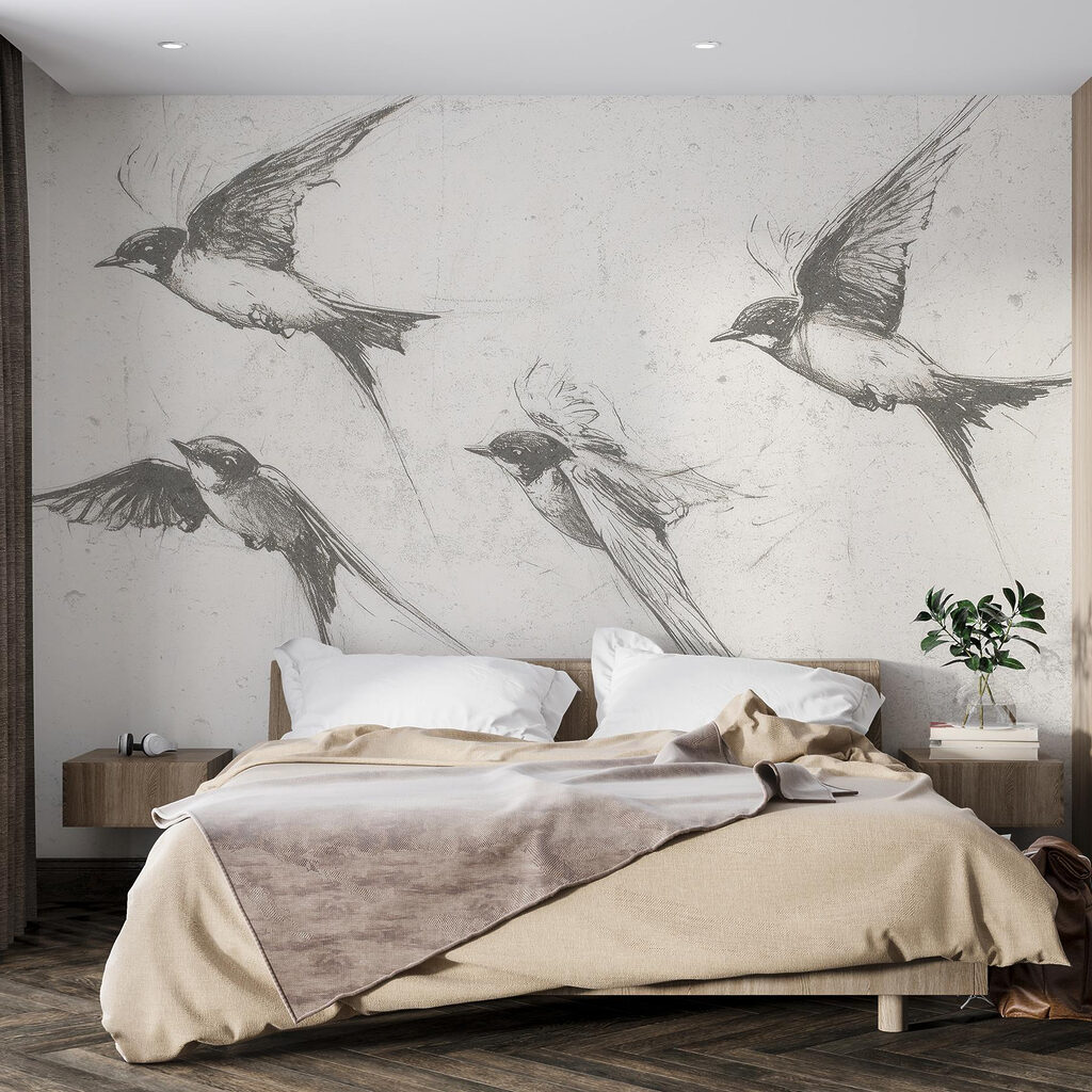 Group of birds flying