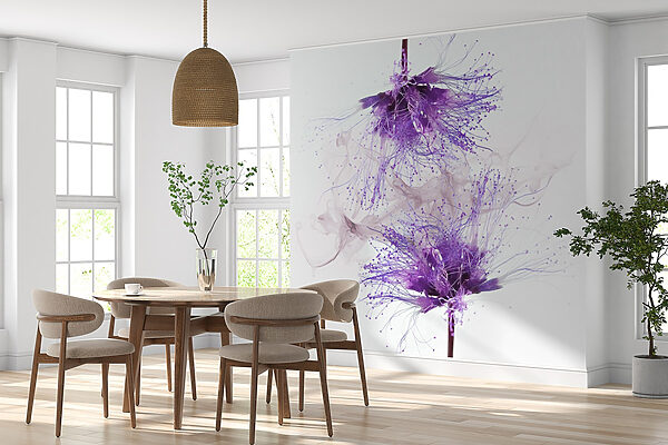 Flores moradas con salpicaduras moradas Flores moradas con salpicaduras moradas