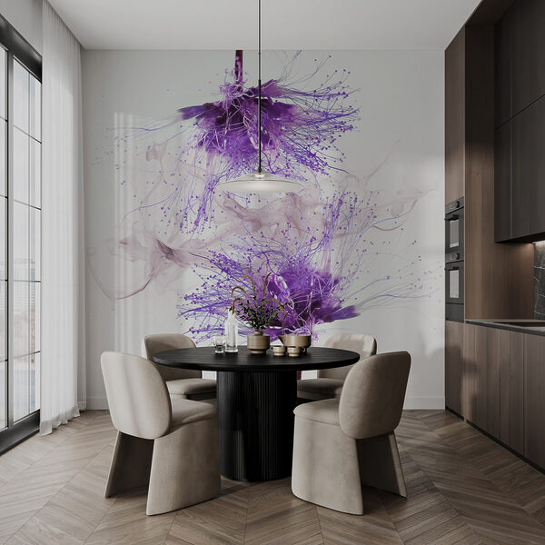 Flores moradas con salpicaduras moradas Flores moradas con salpicaduras moradas