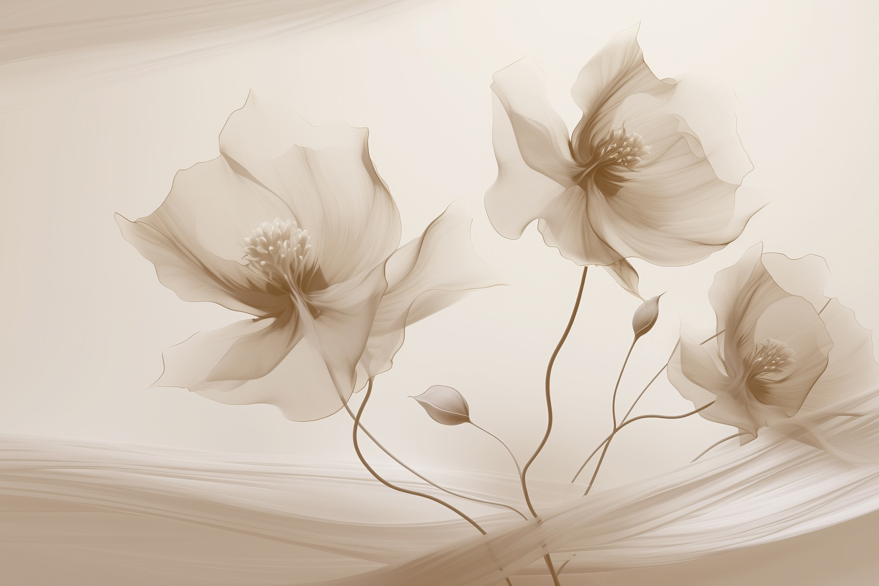 Delicate petals in soft tones