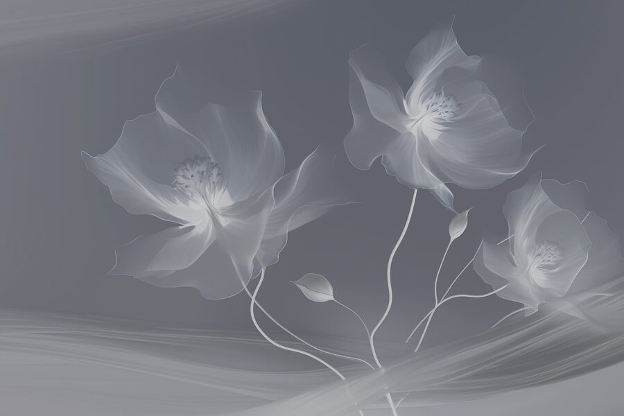 Delicadas flores en tonos suaves