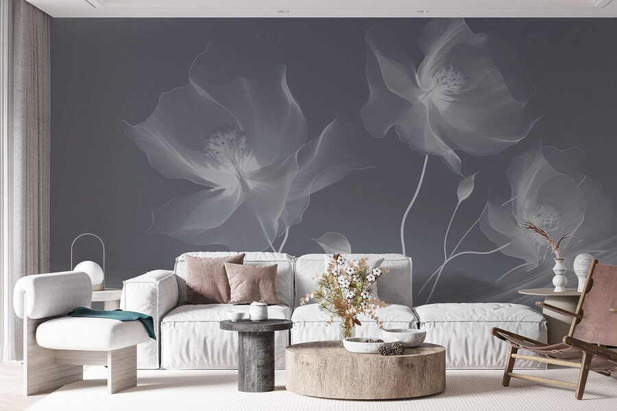 Delicadas flores en tonos suaves