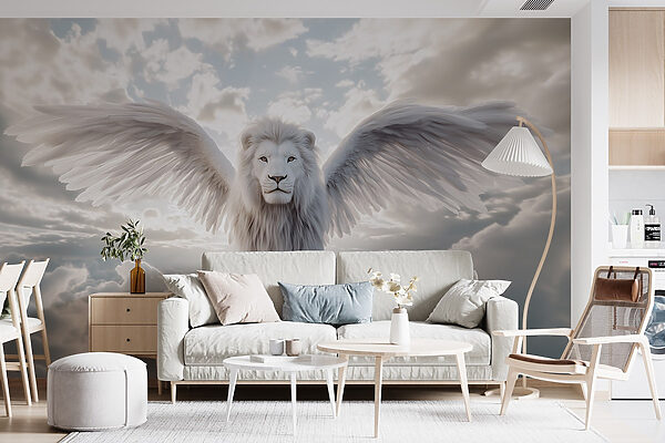 León con alas en el cielo León con alas en el cielo