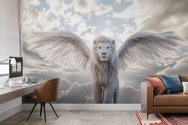 León con alas en el cielo León con alas en el cielo