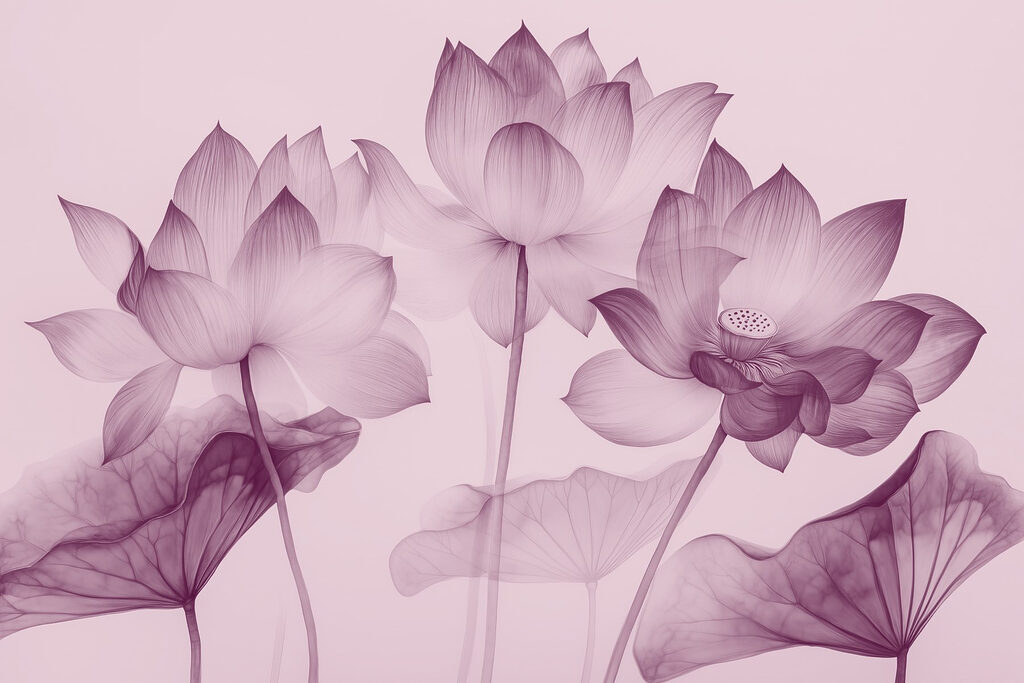 Grupo de flores con hojas Grupo de flores con hojas