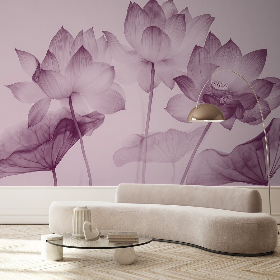 Grupo de flores con hojas