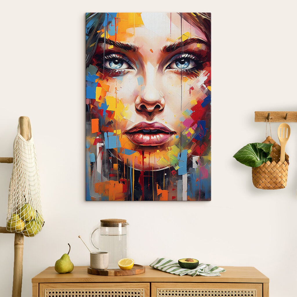 Painting of a woman's face