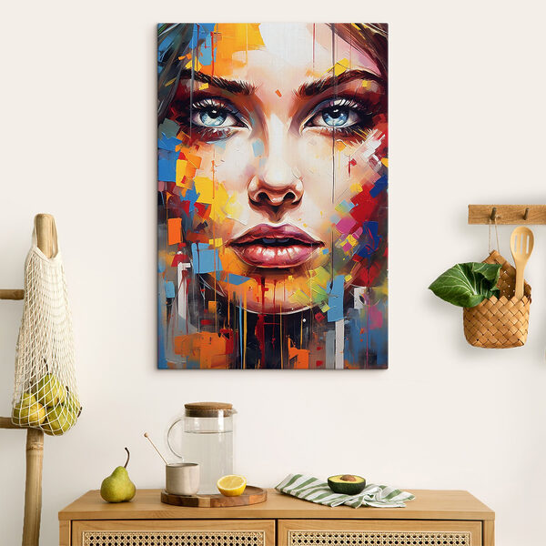 Painting of a woman's face
