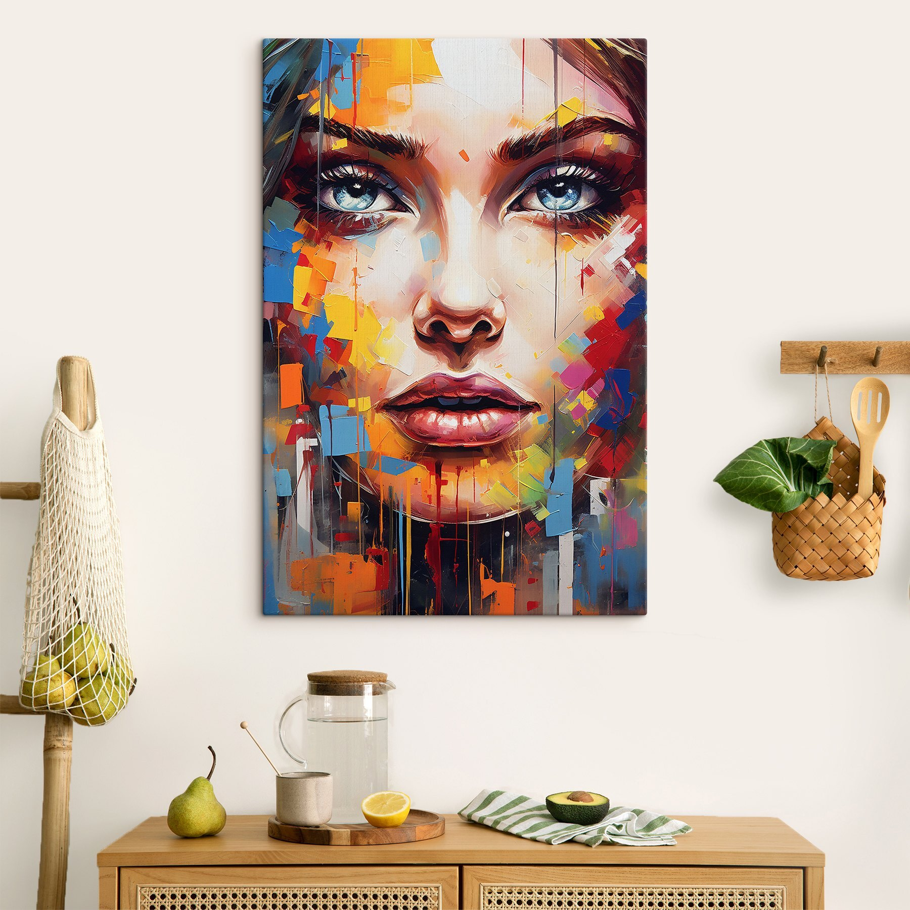 Painting of a woman's face