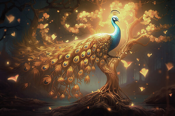 Peacock on a tree