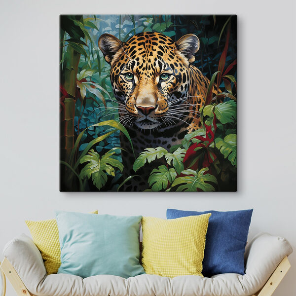 Cuadros Un leopardo en la selva (SKU: s41566) Cuadros Cuadros Un leopardo en la selva (SKU: s41566)