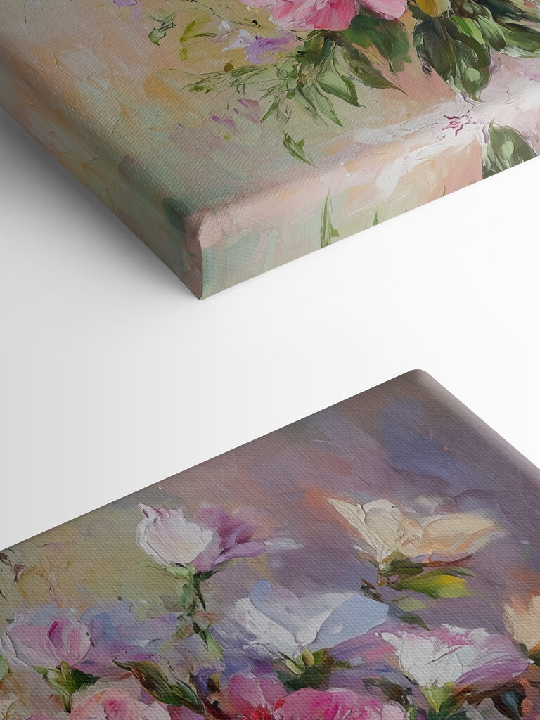 Painting of flowers in a vase
