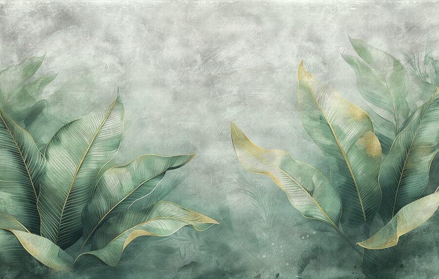 Sereno fondo de hojas verdes