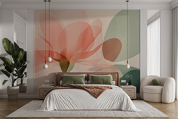 Fotomurales Fotomurales Flor con hojas (SKU: w02194)