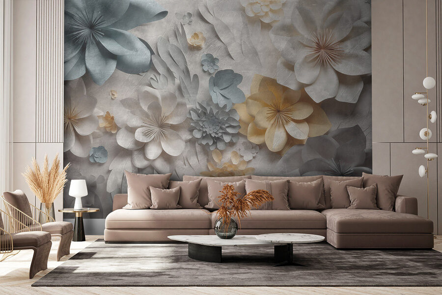 Grupo de flores de papel