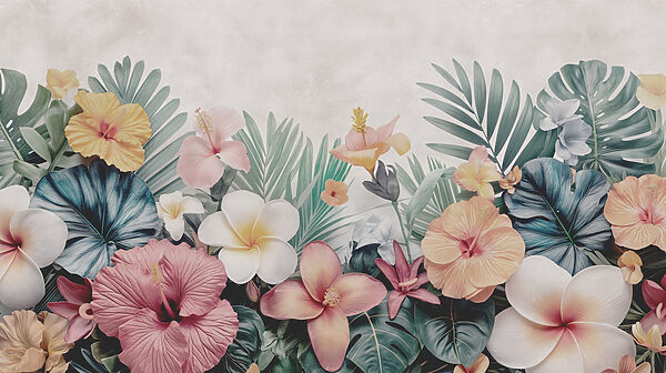 Grupo de flores y hojas Grupo de flores y hojas