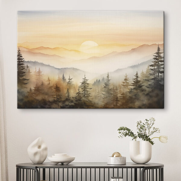 Cuadros Acuarela de un bosque y unas montañas (SKU: s41645) Cuadros Cuadros Acuarela de un bosque y unas montañas (SKU: s41645)