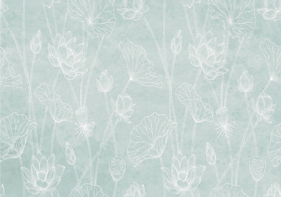 Pattern of flowers on a blue background Pattern of flowers on a blue background