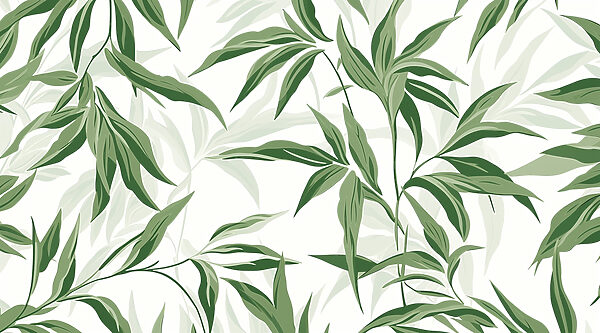 Hojas verdes sobre fondo blanco Hojas verdes sobre fondo blanco