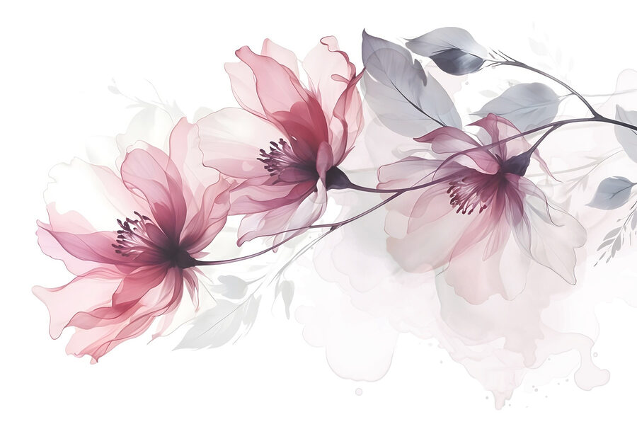 Delicadas flores en tonos suaves