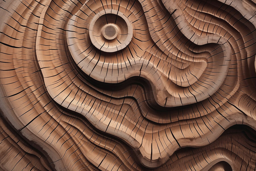 Talla de madera en espiral
