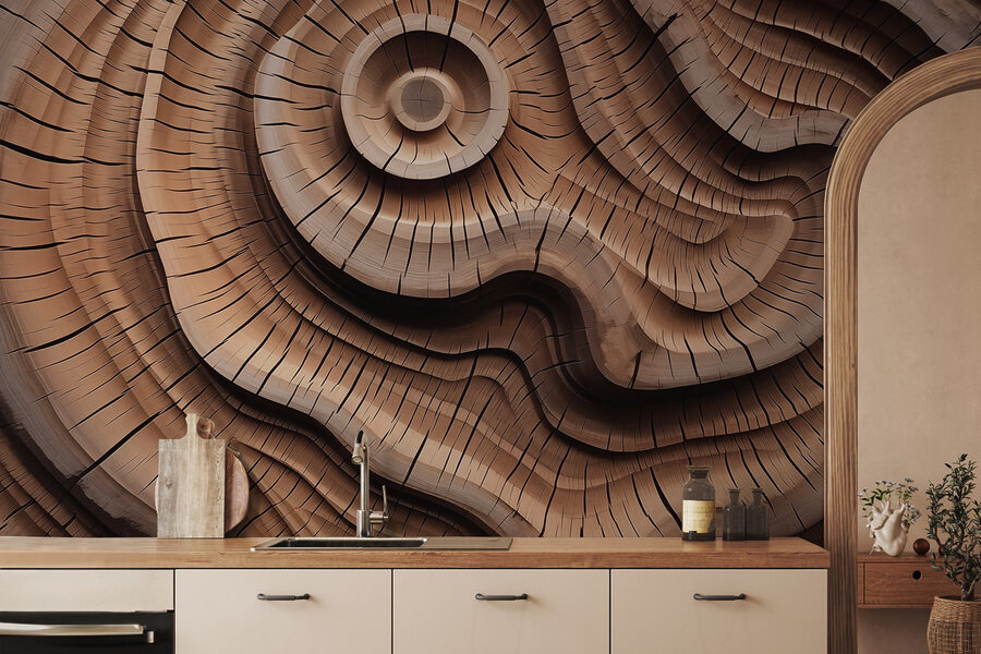 Talla de madera en espiral