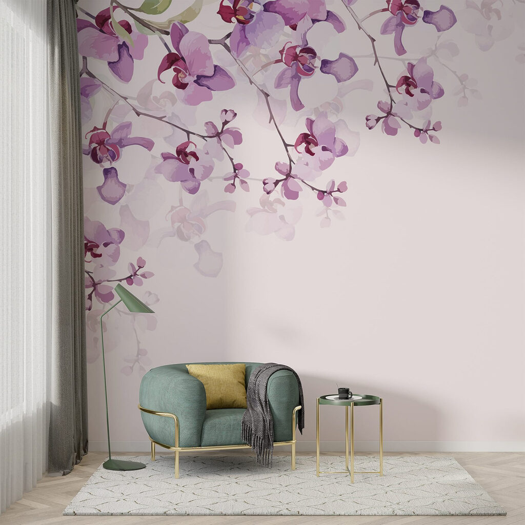 Delicate orchids in soft pastel hues