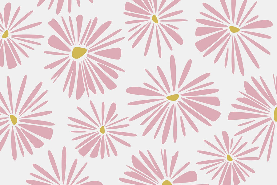 Patrón de flores rosas