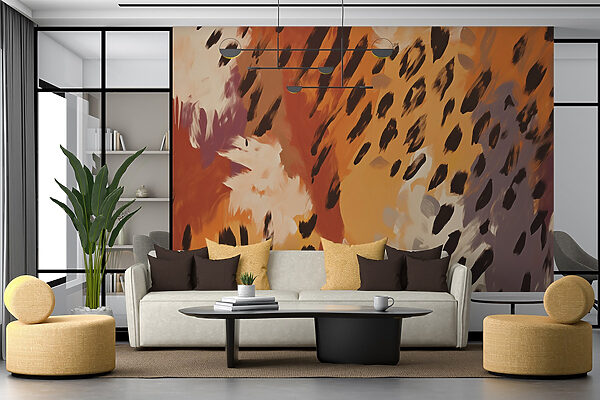 Diseño animal print abstracto en tonos cálidos Diseño animal print abstracto en tonos cálidos