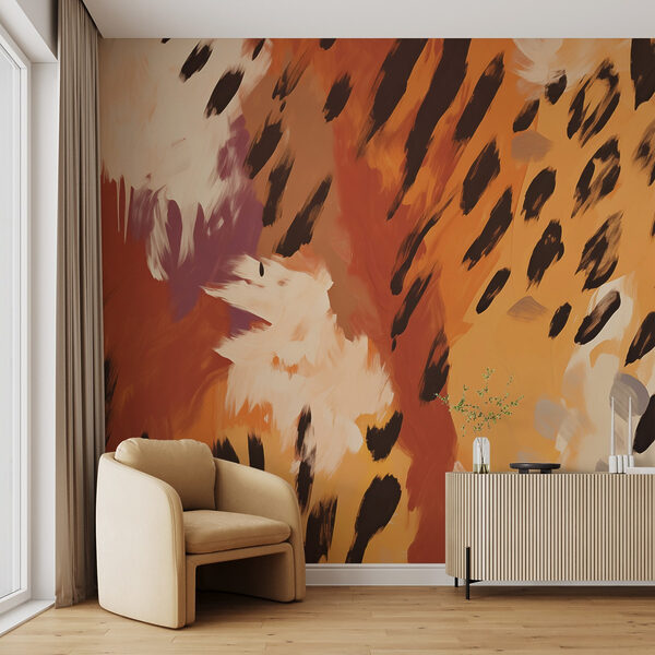Diseño animal print abstracto en tonos cálidos Diseño animal print abstracto en tonos cálidos