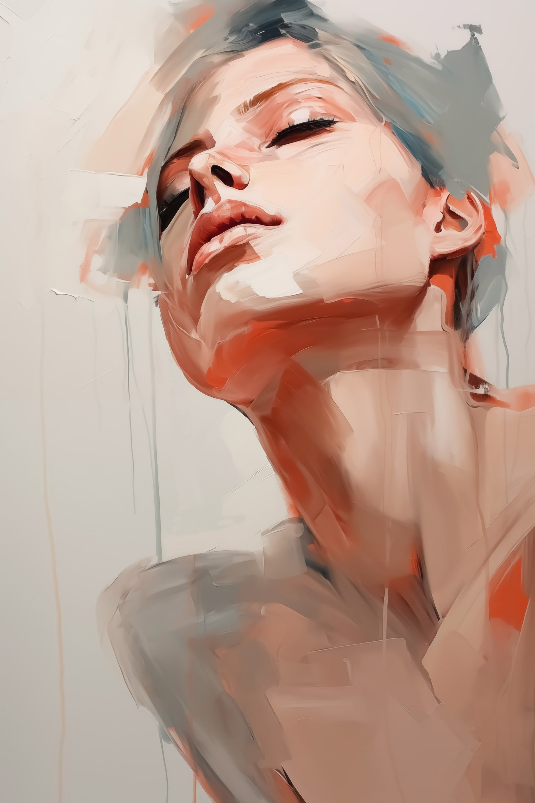 Painting of a woman's face