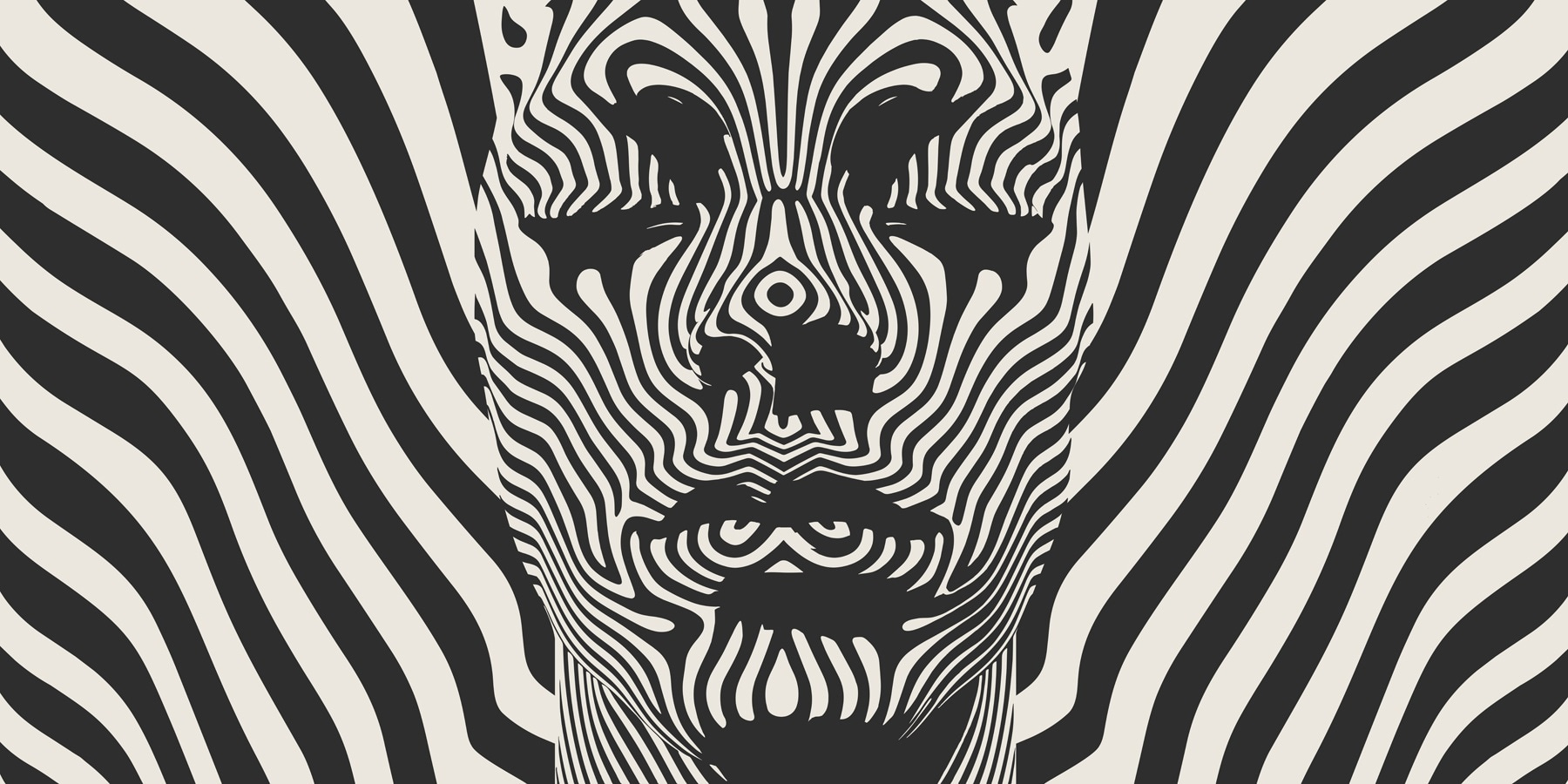 Black and white image of a person's face Black and white image of a person's face