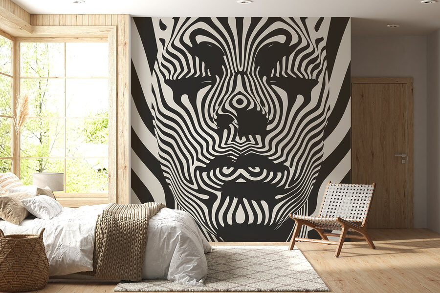 Imagen en blanco y negro del rostro de una persona