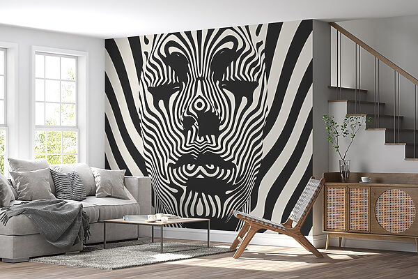 Imagen en blanco y negro del rostro de una persona Imagen en blanco y negro del rostro de una persona
