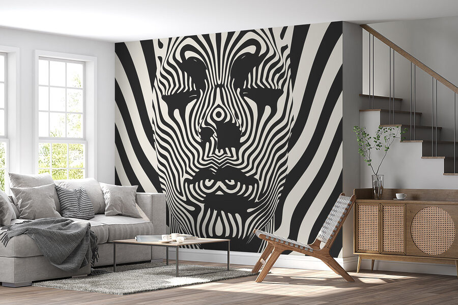 Imagen en blanco y negro del rostro de una persona
