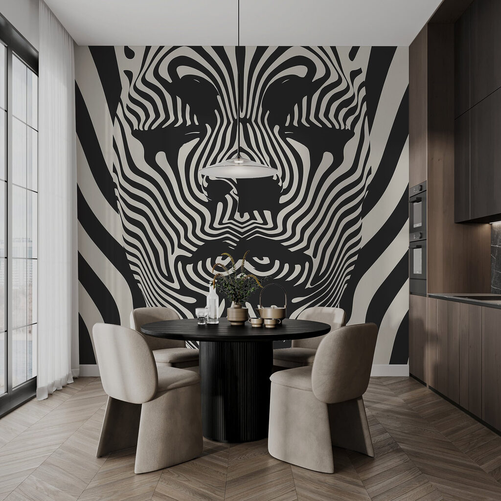 Black and white image of a person's face Black and white image of a person's face