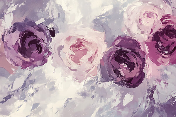 Pintura de flores sobre una superficie Pintura de flores sobre una superficie