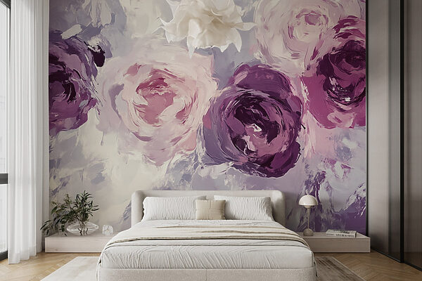 Pintura de flores sobre una superficie Pintura de flores sobre una superficie