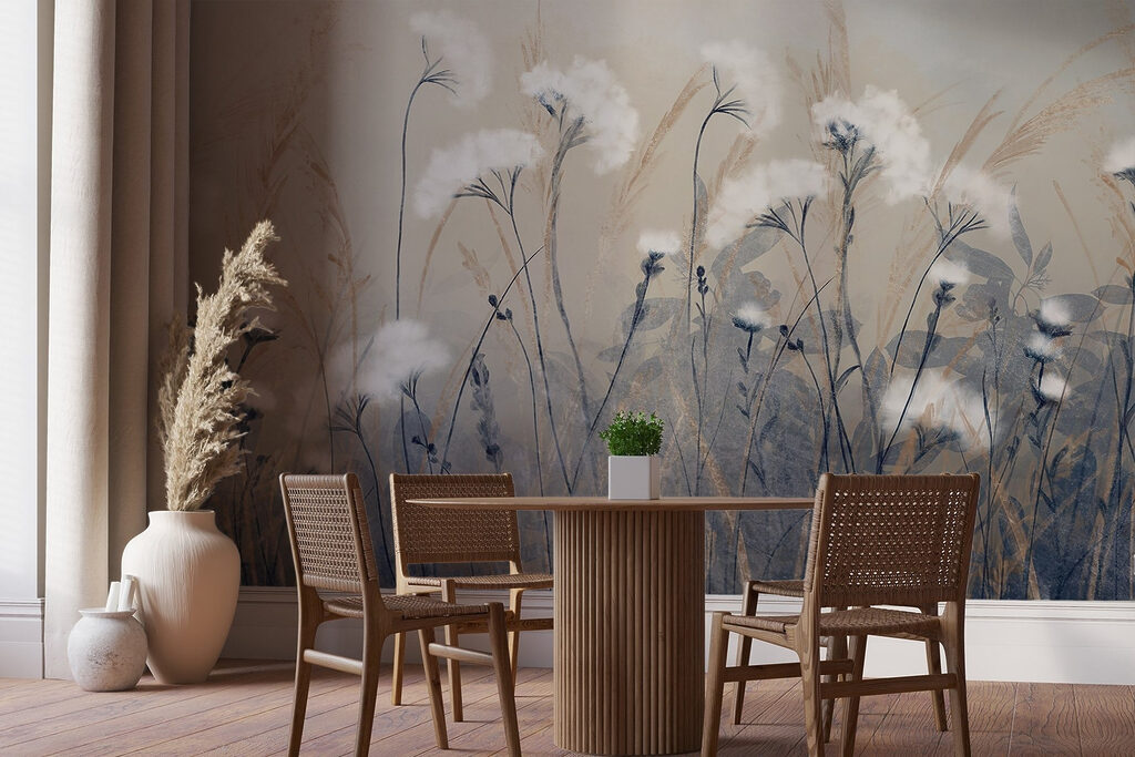 Group of flowers in a field