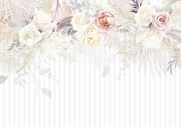 White and pink flowers