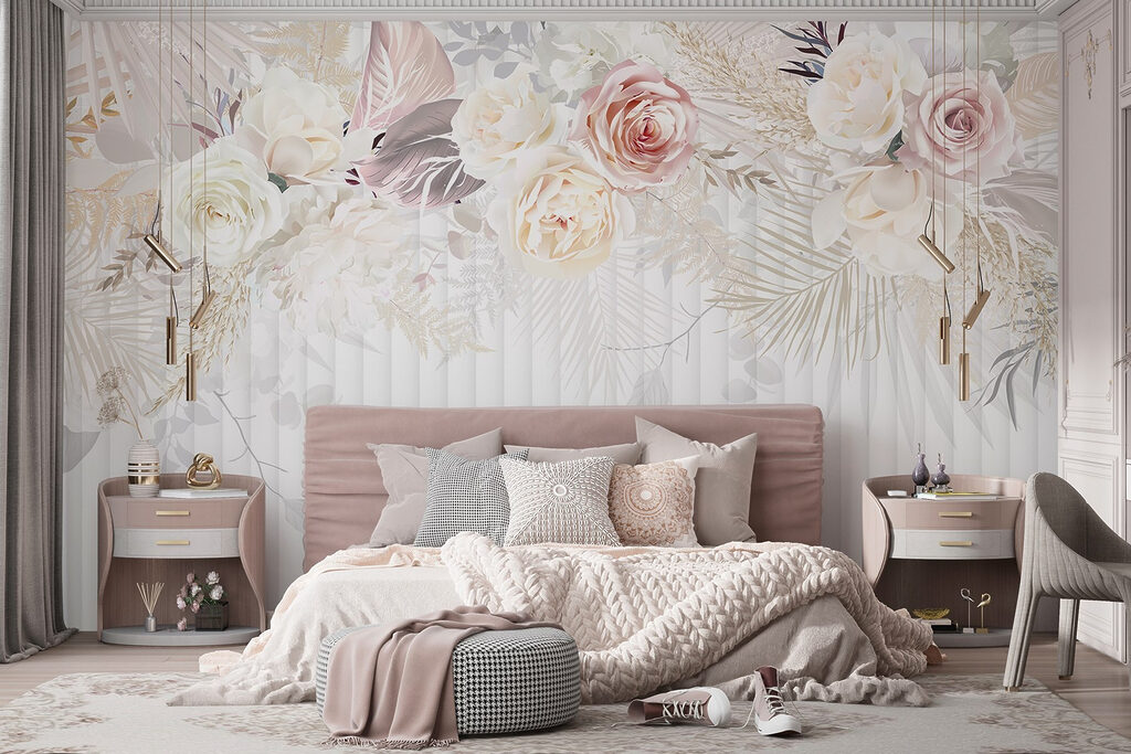 White and pink flowers