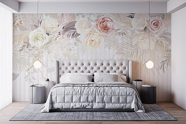 White and pink flowers