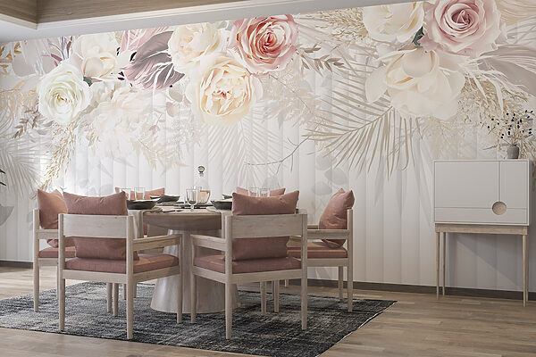 White and pink flowers